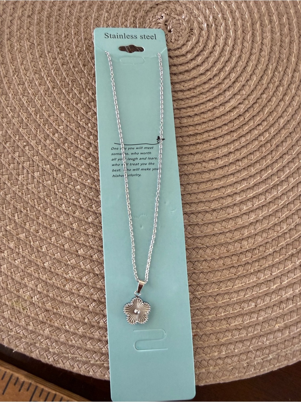 NWT Stainless Steel Clover Necklace
